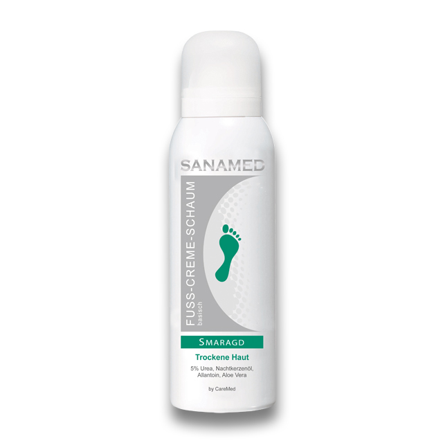 Sanamed Fuß-Creme-Schaum "Smaragd"150ml-Dose 